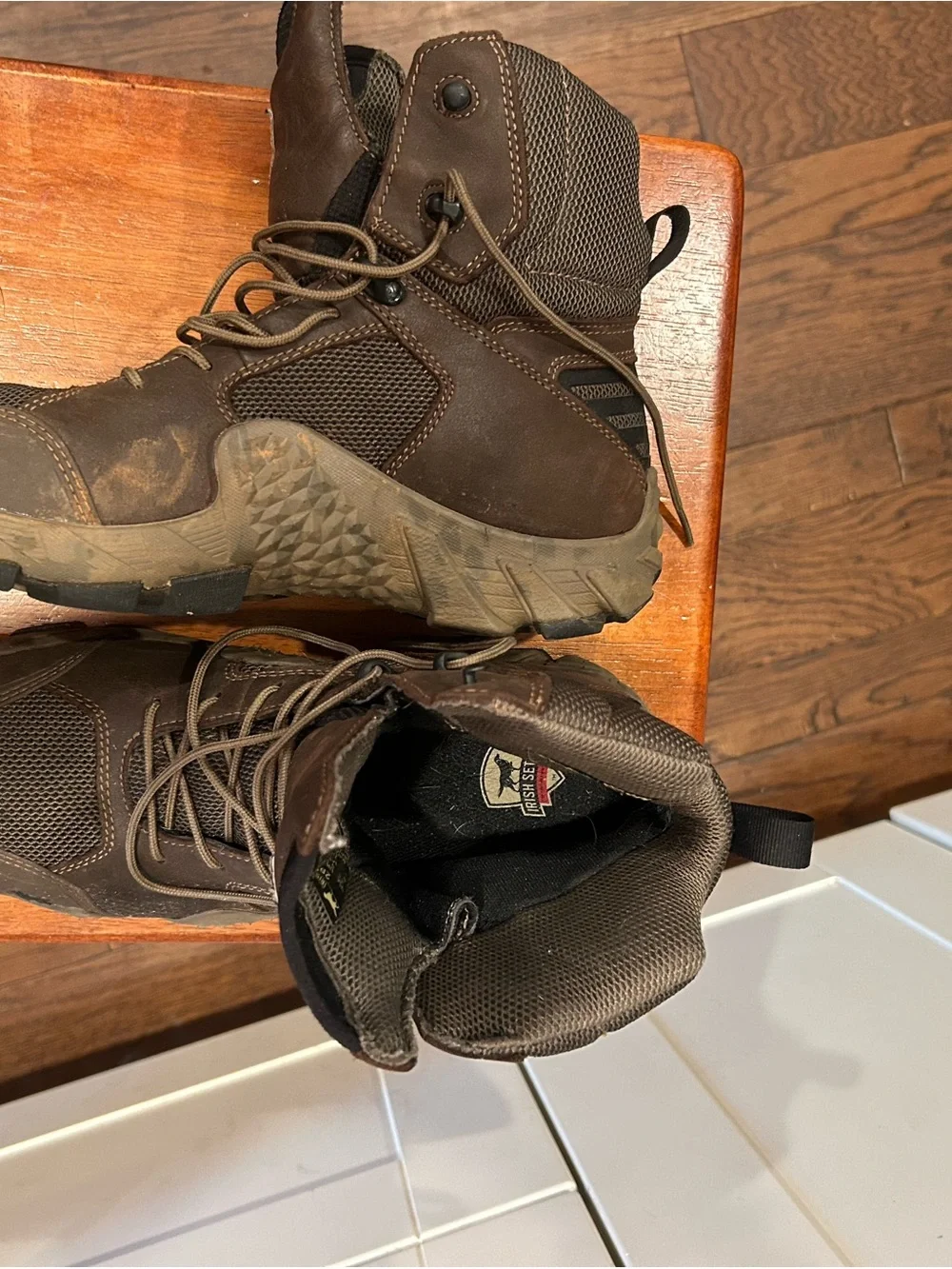 Men's Brown Tactical Hiking Boots - Durable Outdoor Work Shoe